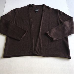 EILEEN FISHER Women’s Sz M Brown Cardigan Sweater